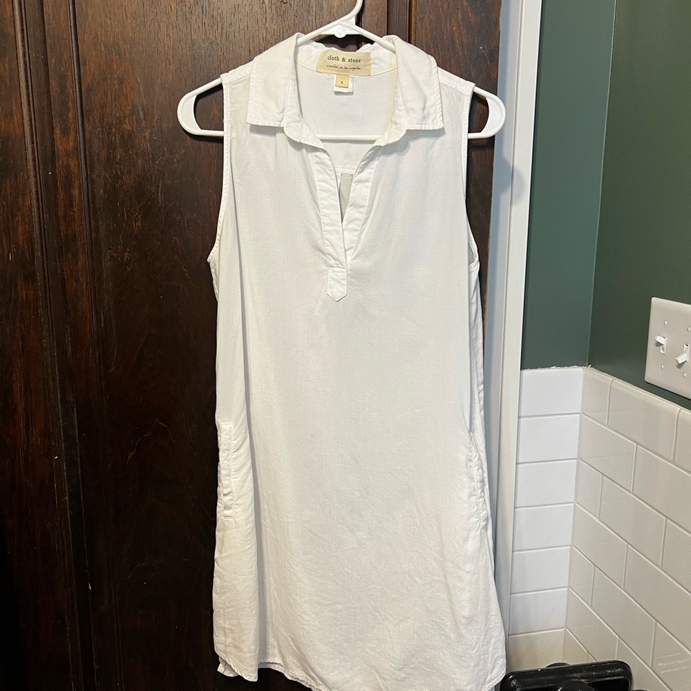 Cloth and Stone White Shirt Dress